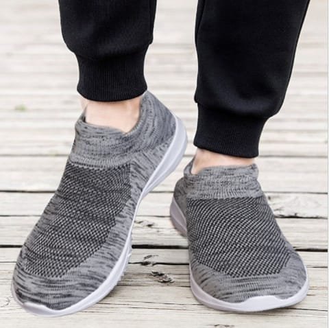 Sukun-F27-GRY-Grey-Knitted-Casual-Wear-Running-Sho shoes, shoes for men, mens shoes