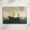 Vintage Ship in sea