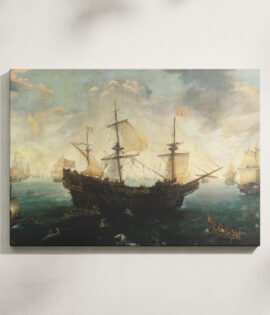 Vintage Ship in sea