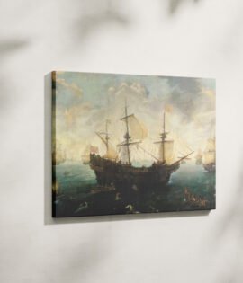 Vintage Ship in sea